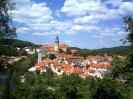 Český Krumlov, pohled na město a hrad