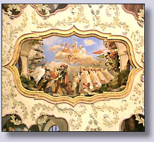Průvod přenášející v roce 1627 ostatky sv. Norberta z Magdeburgu do Prahy. Freska A. Wallera z r. 1913